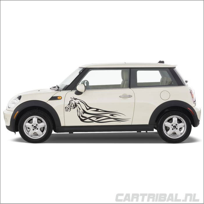paard met tribals sticker model 13