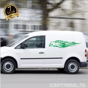 arend sticker met vlammen