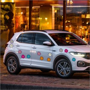 gekleurde bloemen stickers set 13
