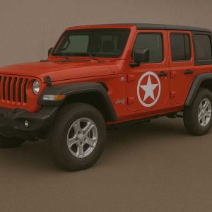 ster sticker model 8 op jeep wrangler