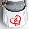vioolsleutel met hart sticker