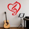 vioolsleutel met hart sticker
