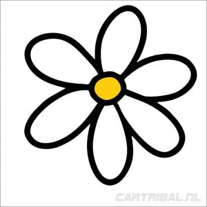 bloem sticker model 34 madelief - cartribal.nl