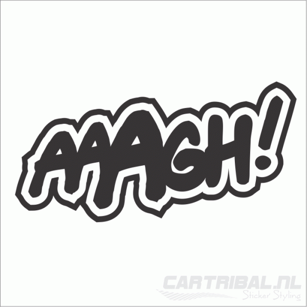 AAGH tekst sticker model 1