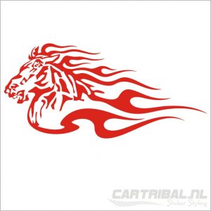 sticker van paarden met vlammen 3