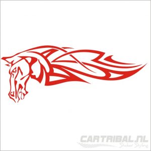 sticker paard met tribals 5