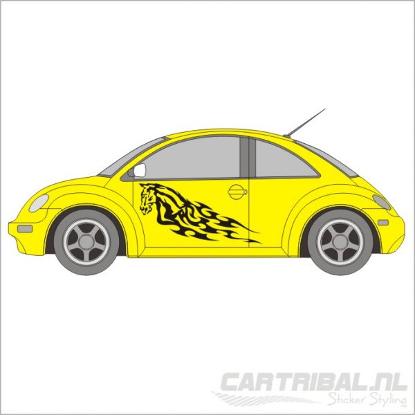 tribal sticker van paard model 10 - Afbeelding 2