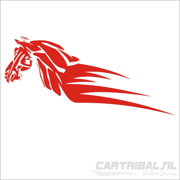 paard met tribals sticker model 11