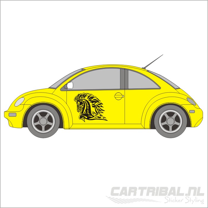 paard met tribals sticker model 12 - Afbeelding 2