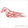 sticker paard met vlammen 13