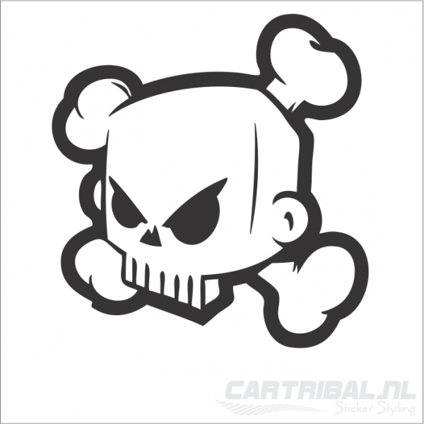 block skull sticker