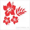 bloem hibiscus sticker auto