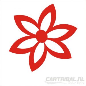 auto bloem sticker modek 3