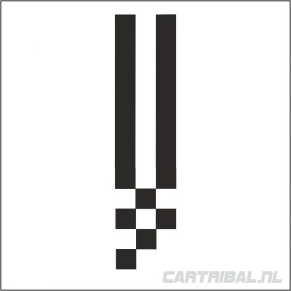 motorkap striping sticker model 4 - Afbeelding 3