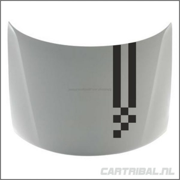 motorkap striping sticker model 4 - Afbeelding 2