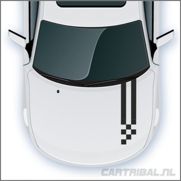 motorkap striping sticker model 4