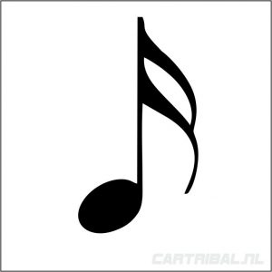 muziek noot sticker model 4