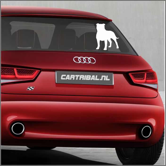 staffordshire bull terrier hond sticker model 1