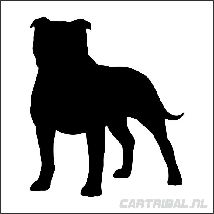 staffordshire bull terrier hond sticker model 1 - Afbeelding 2