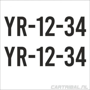 boot registratie nummer sticker