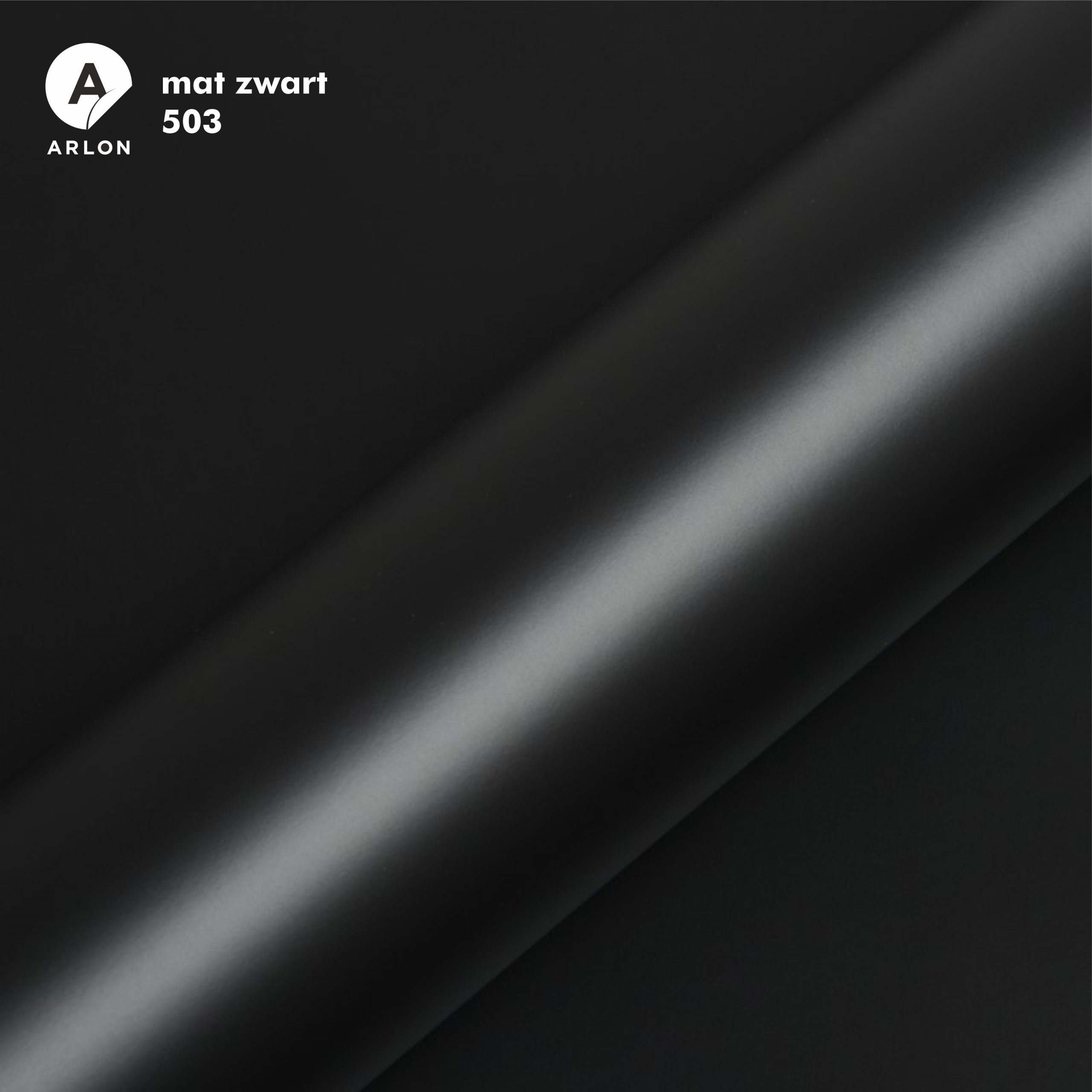 Mat zwart wrapfolie van Arlon 503