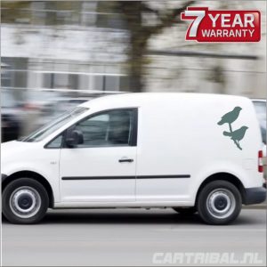 sticker van musjes op een takje