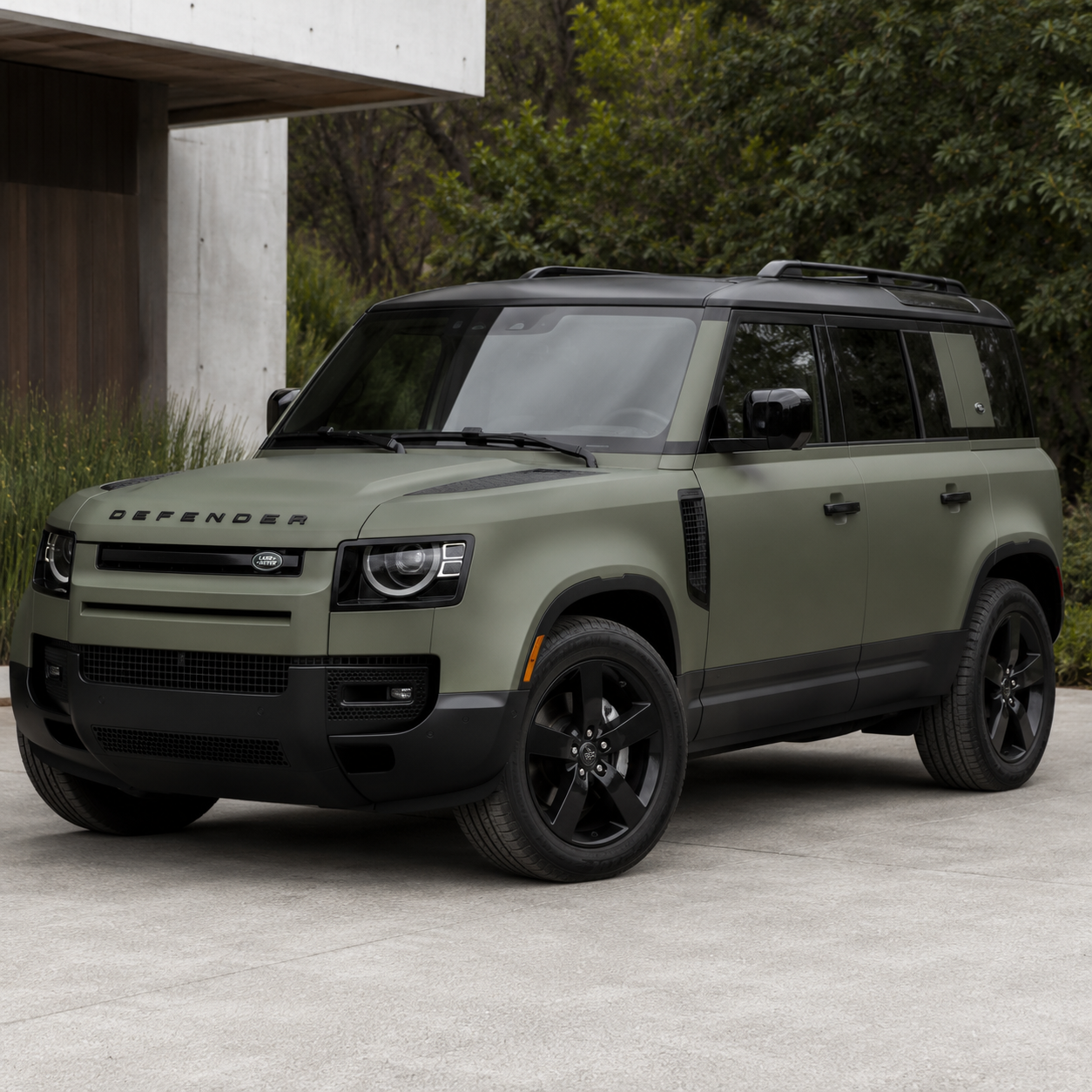 Mat military green wrapfolie van Arlon 506