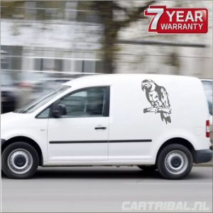sticker van een papagaai