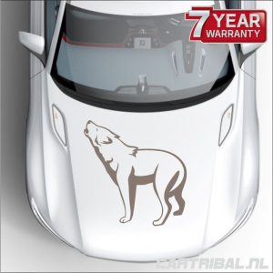 sticker van een wolf