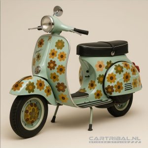 retro vintage bloemenstickers