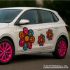 multi color bloem sticker