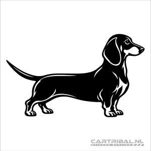 teckel hond sticker