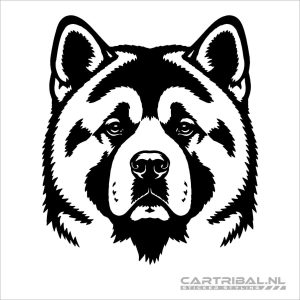 kop van akita inu sticker