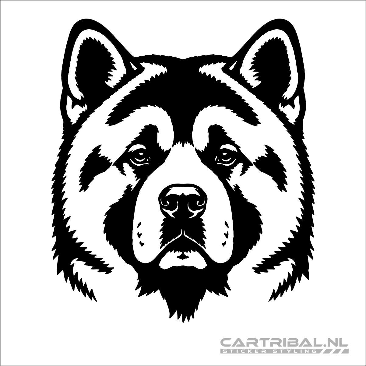 kop van akita inu sticker