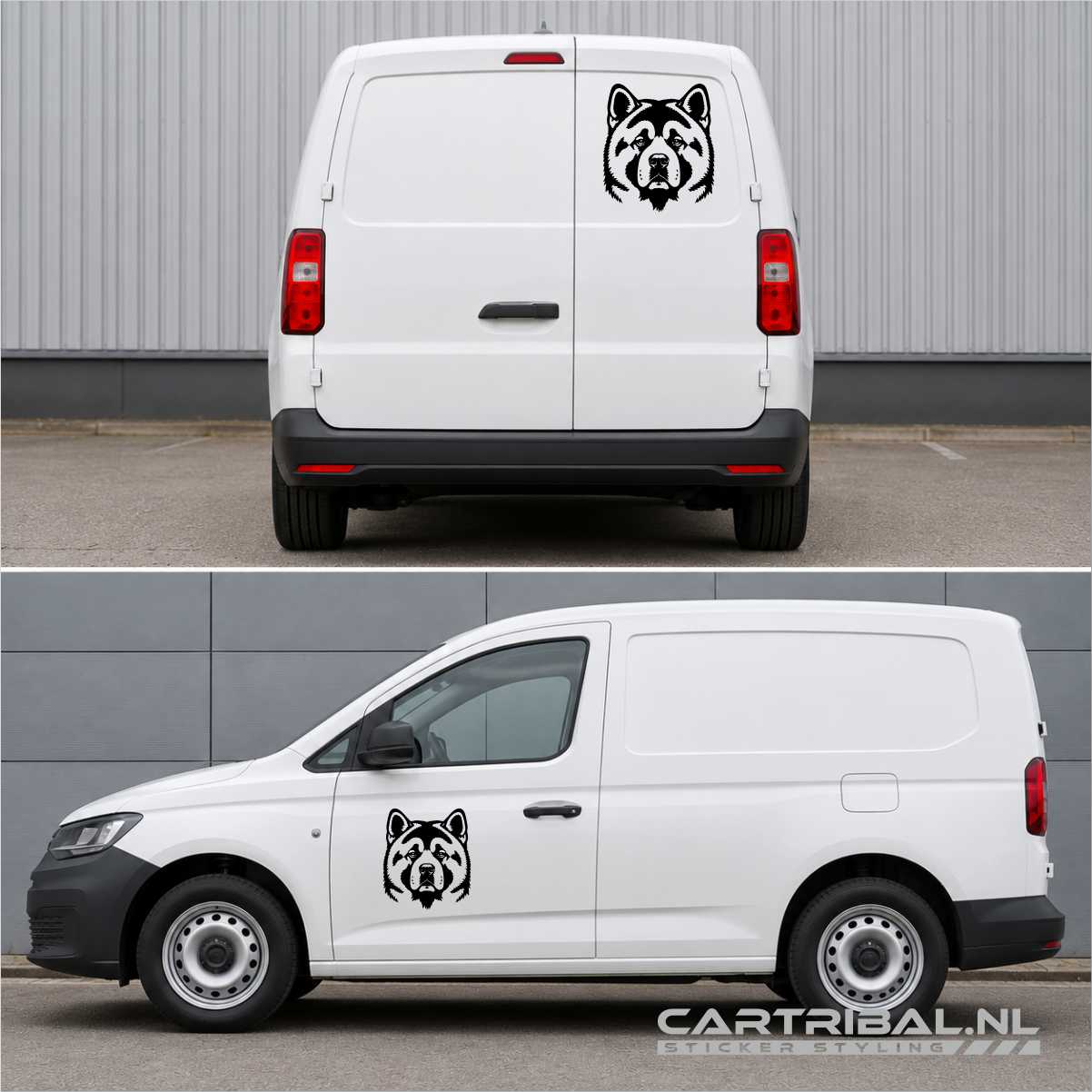 kop van akita inu sticker