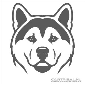 akita kop hond sticker model 3-1