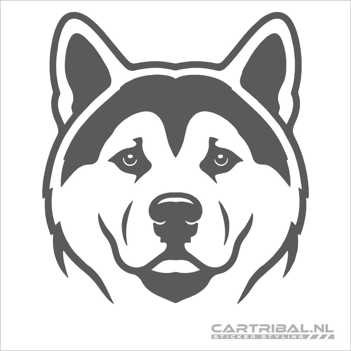 akita kop hond sticker model 3-1