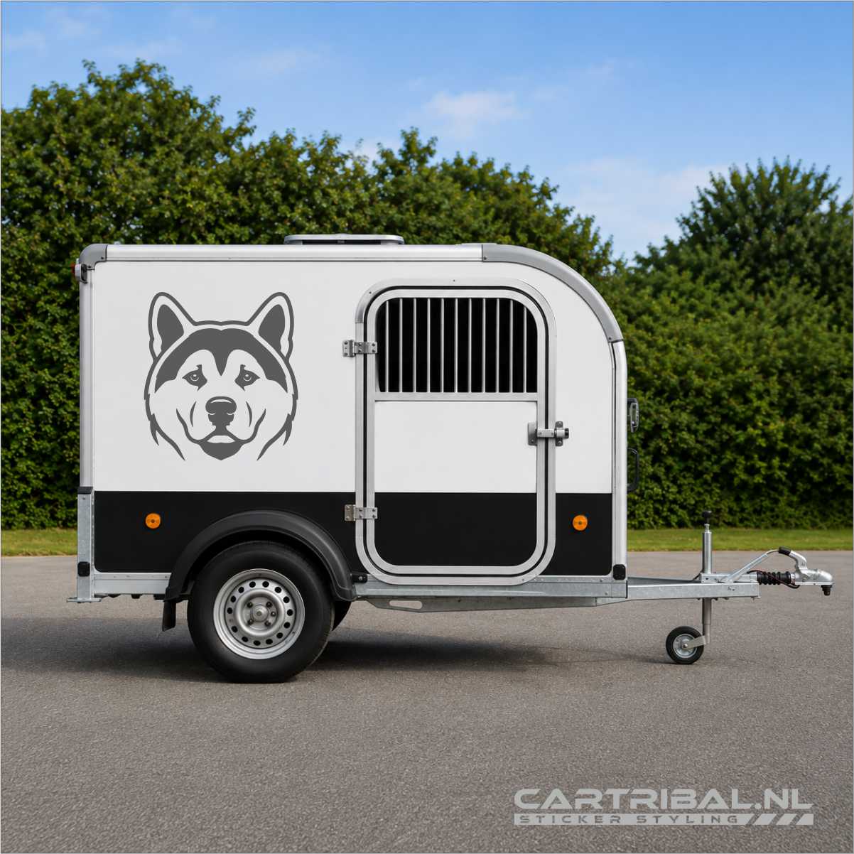 akita kop hond sticker model 3-2