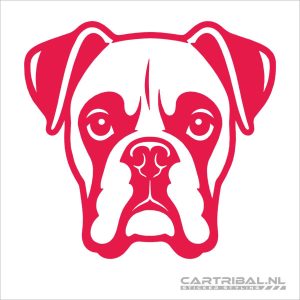 boxer kop hond sticker model 3-1