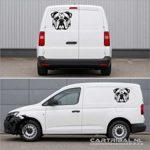 engelse bulldog kop sticker model 1-2