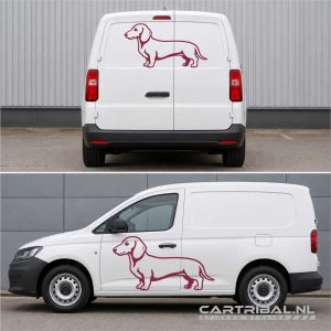 teckel hond sticker model 3-2