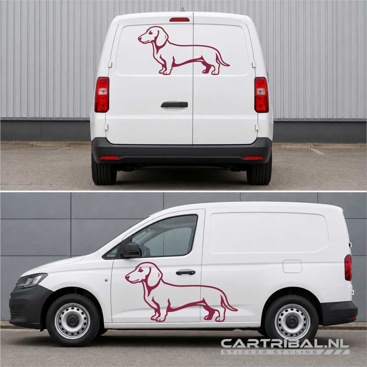 teckel hond sticker model 3-2
