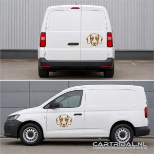 teckel kop hond sticker model 2-2