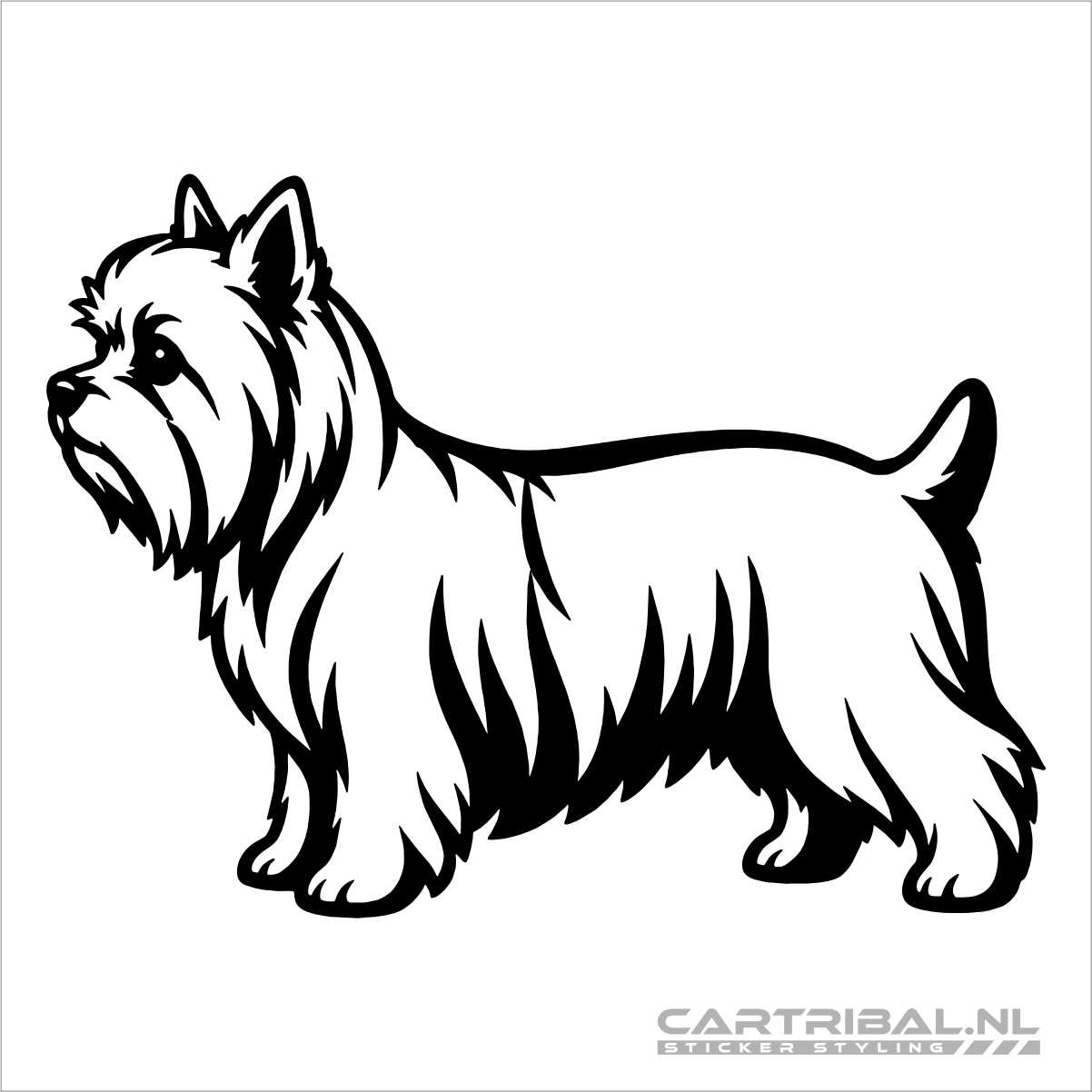 Yorkshire terrier hond sticker model 2
