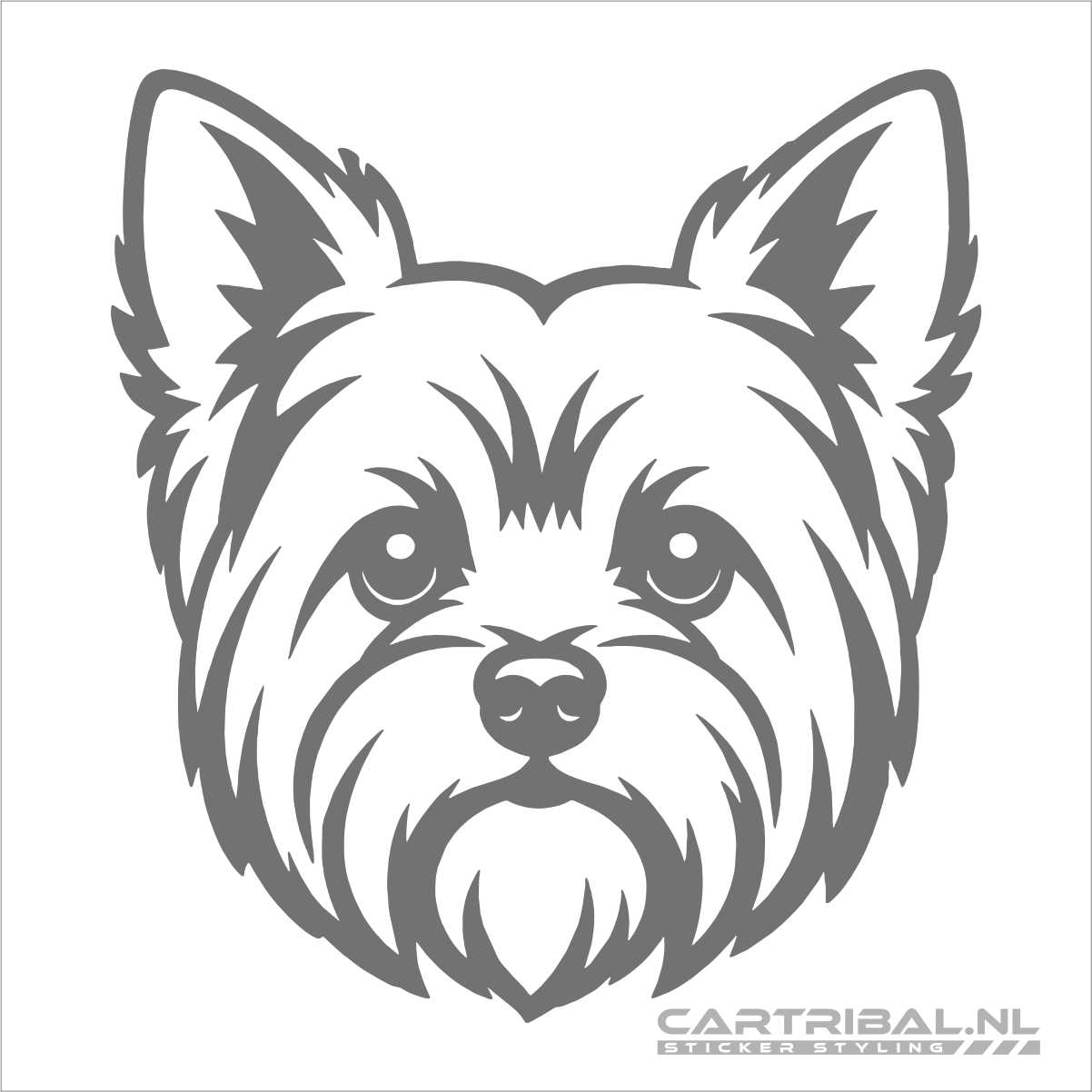 yorkshire terrier kop hond sticker model 1-1