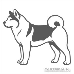 akita hond sticker model 4-1