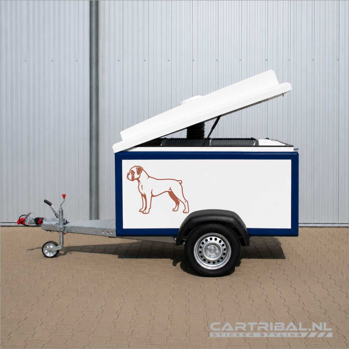 boxer hond sticker model 4-2