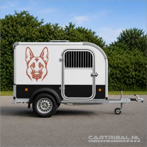 duitse herdershond kop sticker model 6-2