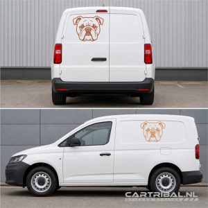 engelse bulldog kop sticker model 3-2